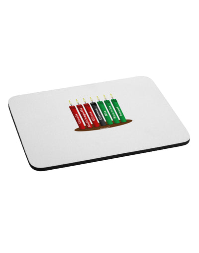 Kwanzaa Candles 7 Principles Mousepad-TooLoud-White-Davson Sales