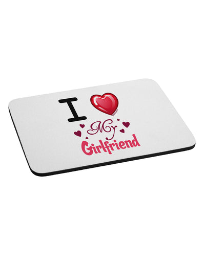 I Love Heart My Girlfriend Mousepad-TooLoud-White-Davson Sales