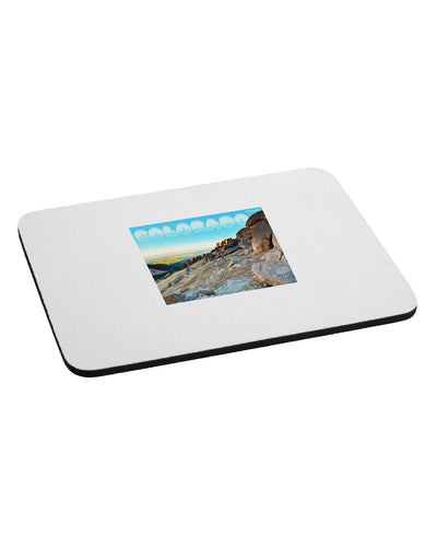 CO Rockies View with Text Mousepad-TooLoud-White-Davson Sales