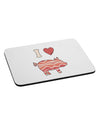 I Heart My Bacon Pig Silhouette Mousepad by TooLoud-TooLoud-White-Davson Sales