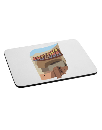 Arizona Montezuma Castle Mousepad-TooLoud-White-Davson Sales