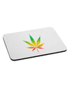 Marijuana Leaf Rastafarian Colors Mousepad-TooLoud-White-Davson Sales