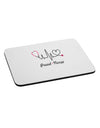 Stethoscope Heartbeat Text Mousepad-TooLoud-White-Davson Sales