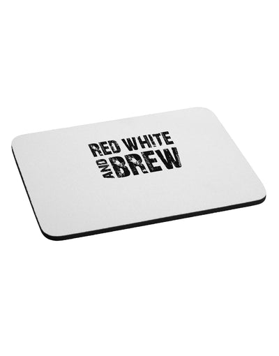 Red White and Brew Mousepad by TooLoud-TooLoud-White-Davson Sales