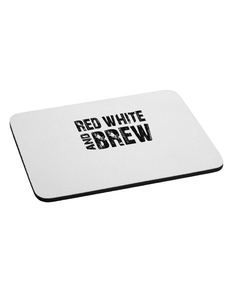 Red White and Brew Mousepad by TooLoud-TooLoud-White-Davson Sales