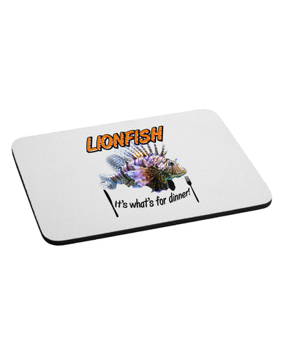 Lionfish - It's What's For Dinner Mousepad-TooLoud-White-Davson Sales