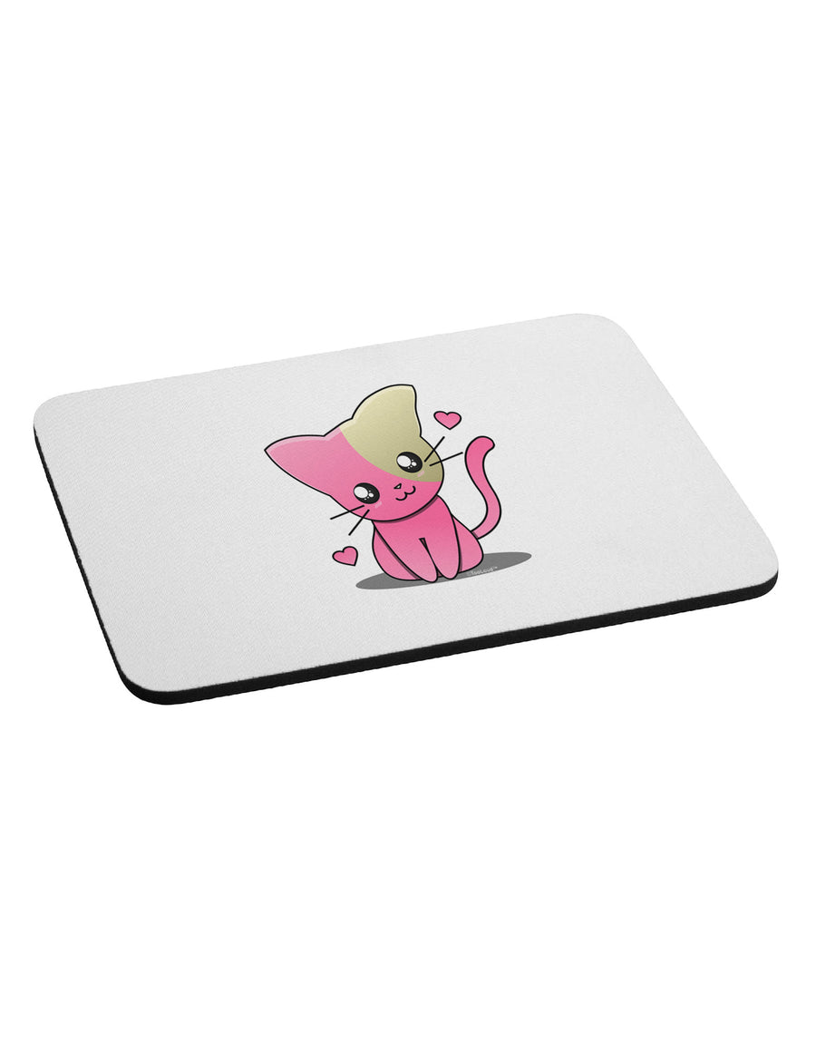 Kawaii Kitty Mousepad-TooLoud-White-Davson Sales