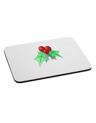 Holly Watercolor Mousepad-TooLoud-White-Davson Sales