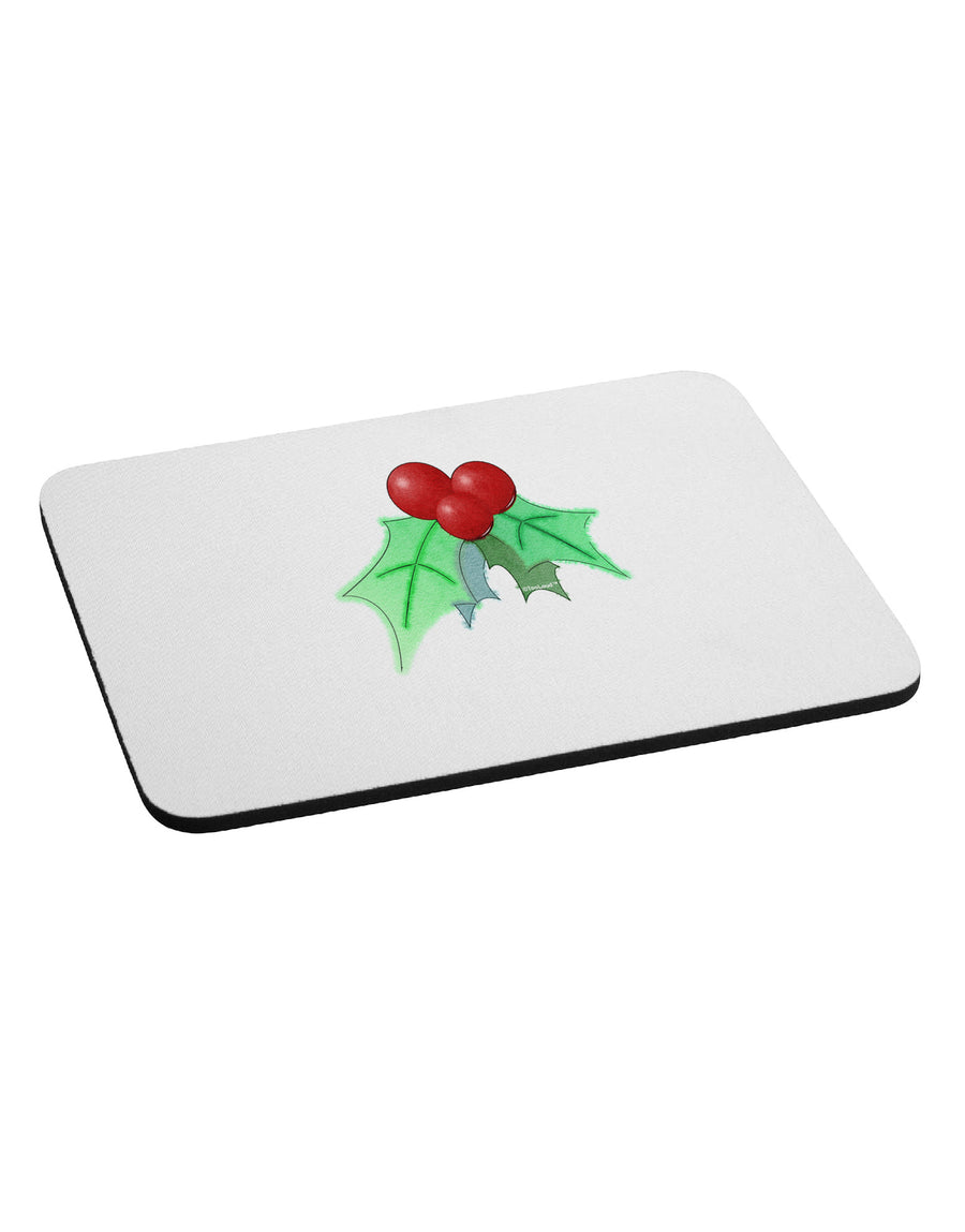 Holly Watercolor Mousepad-TooLoud-White-Davson Sales