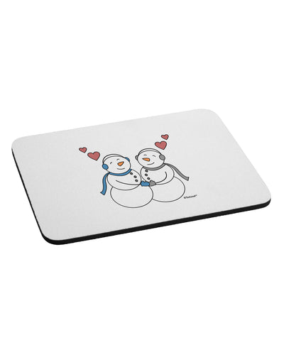 Cute Snowman Couple Mousepad by TooLoud-TooLoud-White-Davson Sales