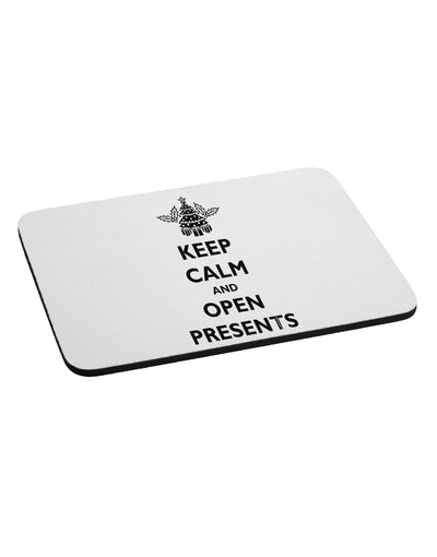 Keep Calm and Open Presents Christmas Mousepad-TooLoud-White-Davson Sales