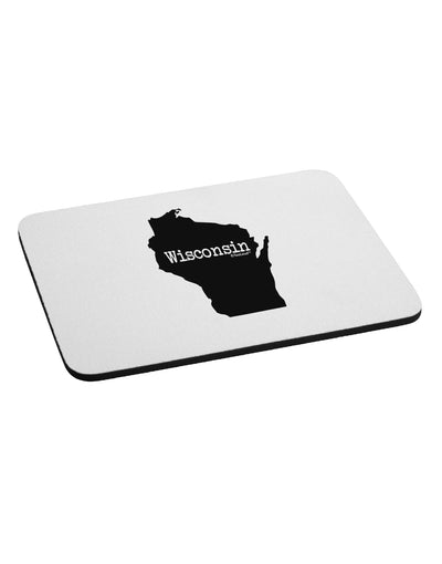 Wisconsin - United States Shape Mousepad-TooLoud-White-Davson Sales