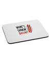 TooLoud What's Shakin' Bacon Mousepad-TooLoud-White-Davson Sales