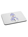 Cute Snowman With Hat and Scarf Christmas Mousepad-TooLoud-White-Davson Sales