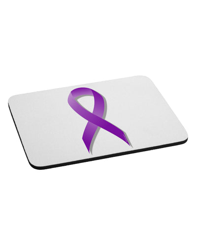 Epilepsy Awareness Ribbon - Purple Mousepad-TooLoud-White-Davson Sales