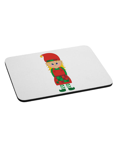 Cute Christmas Elf Girl Mousepad-TooLoud-White-Davson Sales