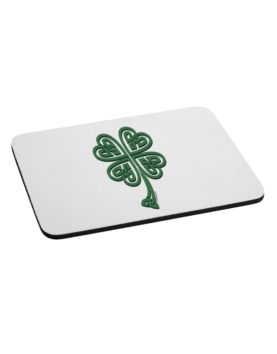 3D Style Celtic Knot 4 Leaf Clover Mousepad-TooLoud-White-Davson Sales