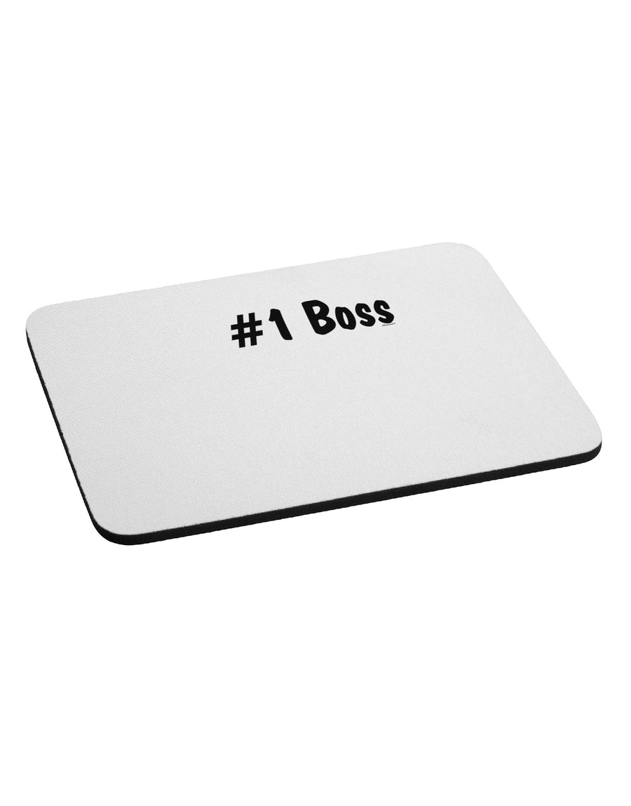 #1 Boss Text - Boss Day Mousepad-TooLoud-White-Davson Sales