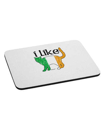 I Like Irish Cat Silhouette Mousepad by TooLoud-TooLoud-White-Davson Sales