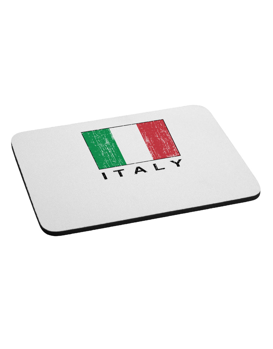 Italian Flag - Italy Text Distressed Mousepad by TooLoud-TooLoud-White-Davson Sales