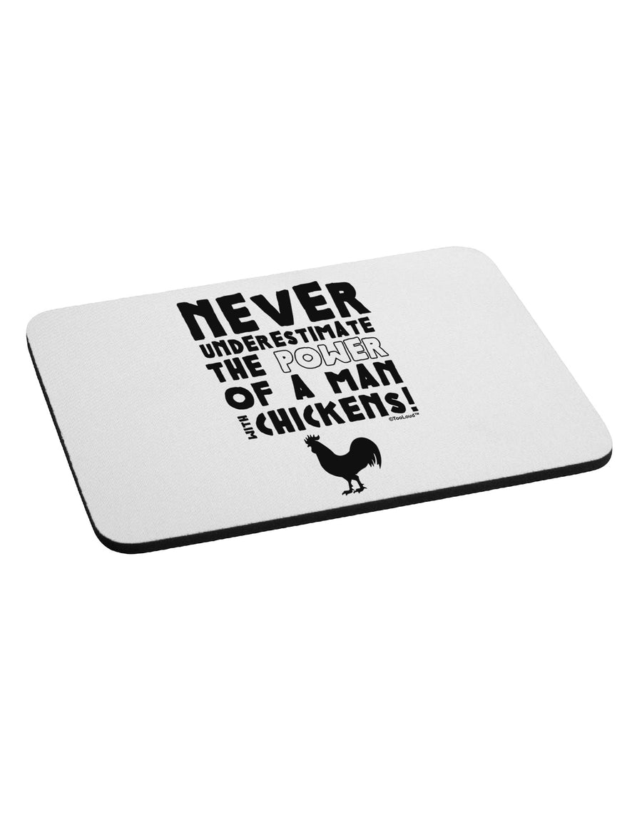 A Man With Chickens Mousepad by TooLoud-TooLoud-White-Davson Sales