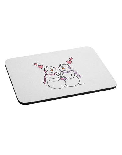 Cute Snowwoman Couple Mousepad by TooLoud-TooLoud-White-Davson Sales