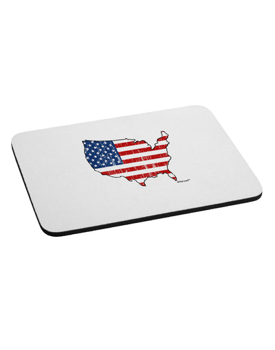 United States Cutout - American Flag Distressed Mousepad by TooLoud-TooLoud-White-Davson Sales