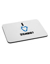 I Heart Zombies - Bloody Heart Blue Mousepad-TooLoud-White-Davson Sales