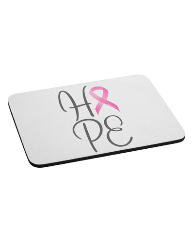 Hope - Breast Cancer Awareness Ribbon Mousepad-TooLoud-White-Davson Sales