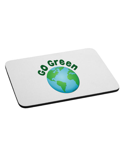 Go Green - Planet Earth Mousepad-TooLoud-White-Davson Sales