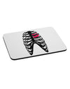 Black Skeleton Bones Ribcage with Heart Mousepad-TooLoud-White-Davson Sales