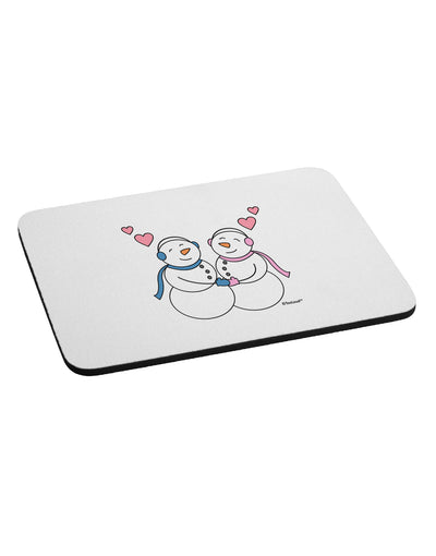 Cute Snowman and Snowwoman Couple Mousepad by TooLoud-TooLoud-White-Davson Sales