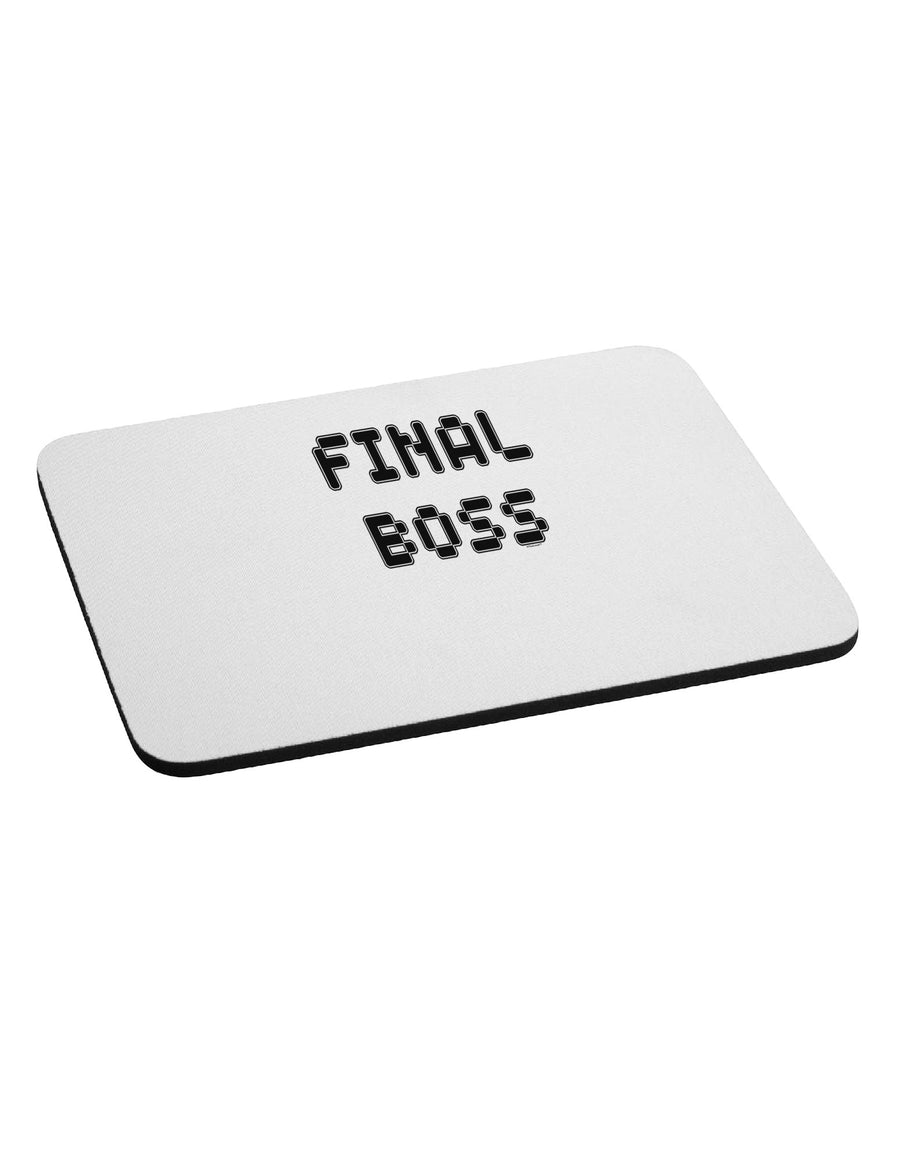 Final Boss Text - Boss Day Mousepad-TooLoud-White-Davson Sales