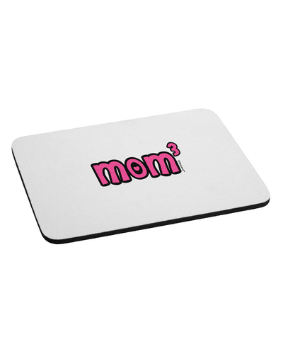 Mom Cubed - Cute Mom of Three Design Mousepad by TooLoud-TooLoud-White-Davson Sales