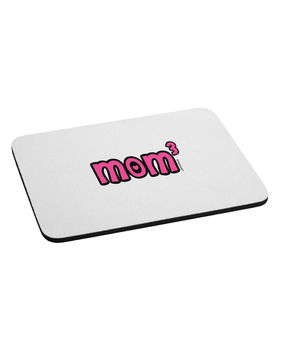 Mom Cubed - Cute Mom of Three Design Mousepad by TooLoud-TooLoud-White-Davson Sales