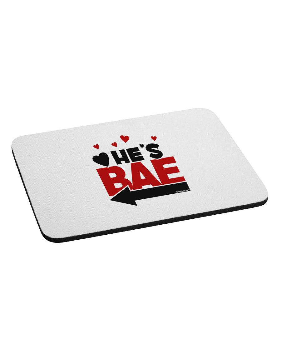 He's BAE - Left Arrow Mousepad-TooLoud-White-Davson Sales