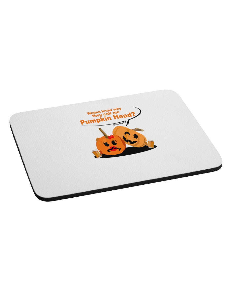 Pumpkin Head Mousepad-TooLoud-White-Davson Sales