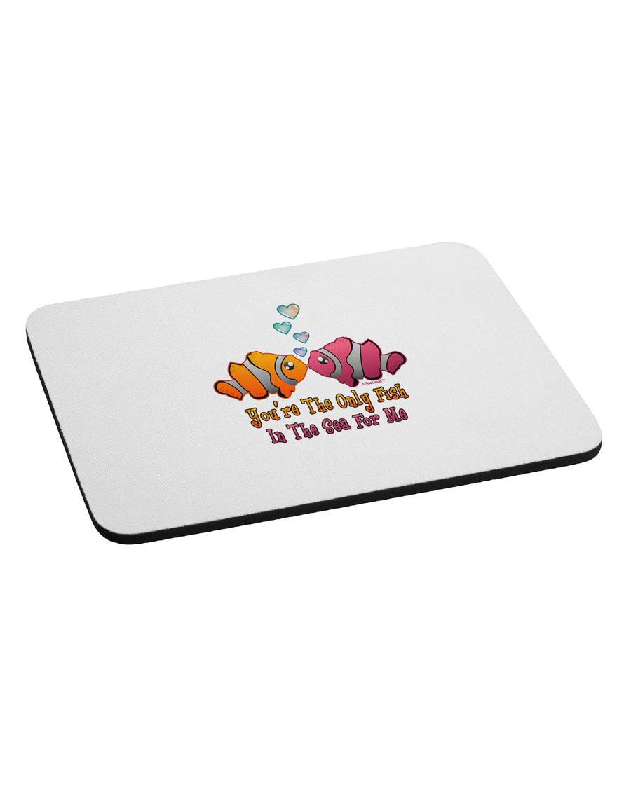 Kissy Clownfish Only Fish In The Sea Mousepad-TooLoud-White-Davson Sales