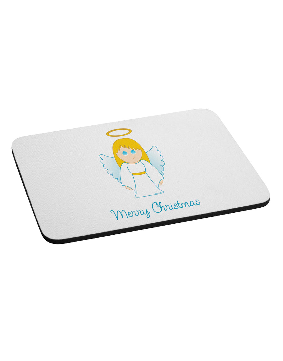 Merry Christmas Cute Angel Girl Mousepad-TooLoud-White-Davson Sales