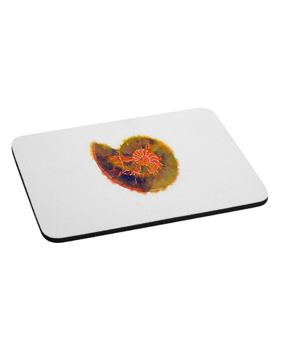 Nautilus Fossil Watercolor Mousepad-TooLoud-White-Davson Sales