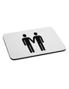 Gay Men Holding Hands Symbol Mousepad-TooLoud-White-Davson Sales