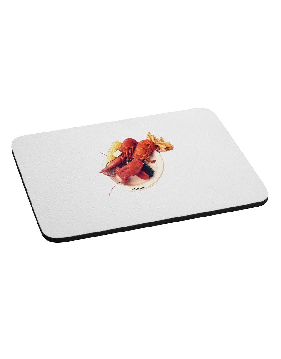 Lobster Plate Mousepad-TooLoud-White-Davson Sales