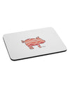 Bacon Pig Silhouette Mousepad by TooLoud-TooLoud-White-Davson Sales