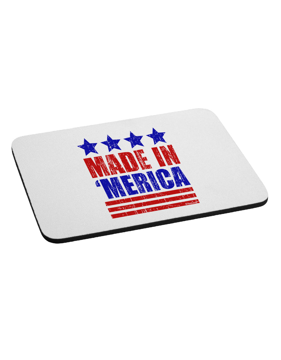 Made in Merica - Stars and Stripes Color Design Mousepad-TooLoud-White-Davson Sales