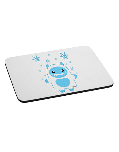 Cute Abominable Snowman Boy Yeti - Christmas Mousepad-TooLoud-White-Davson Sales