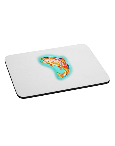 Rainbow Trout WaterColor Mousepad-TooLoud-White-Davson Sales