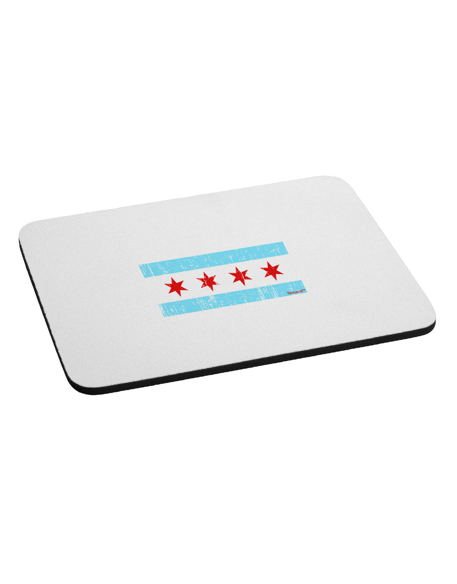 Distressed Chicago Flag Design Mousepad by TooLoud-TooLoud-White-Davson Sales