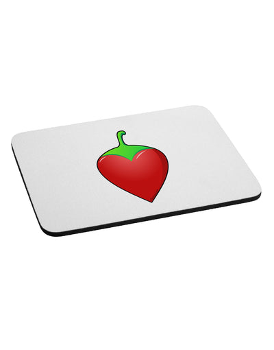 Chili Pepper Heart Mousepad-TooLoud-White-Davson Sales