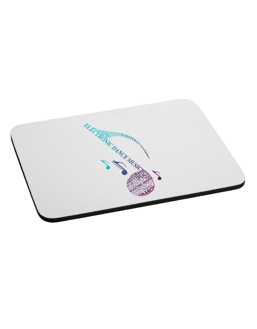 Music Note Typography Mousepad-TooLoud-White-Davson Sales