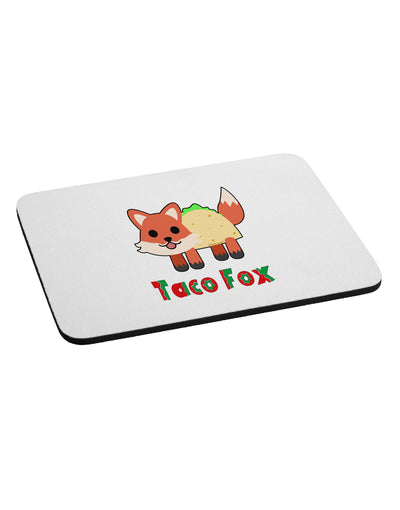 Cute Taco Fox Text Mousepad-TooLoud-White-Davson Sales